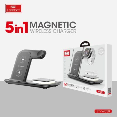 شارژر وايرلس 5 كاره Earldom مدلWC50